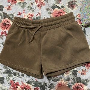 brown sweatshorts size small
